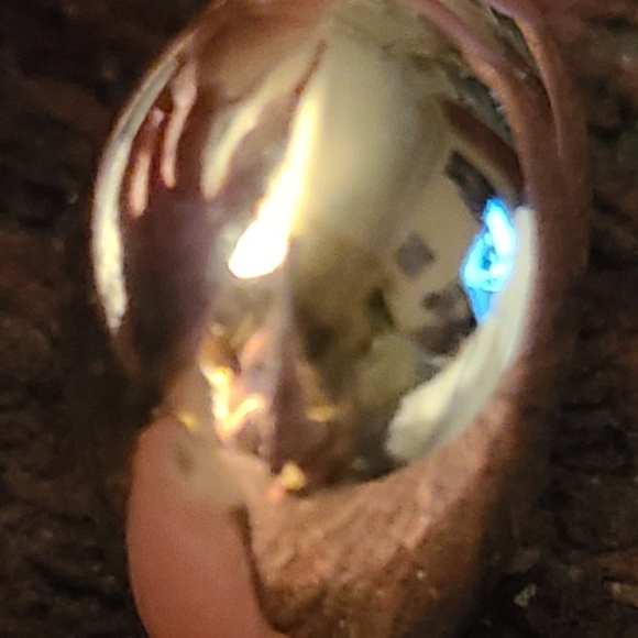 Large Vintage Gold BubbleHeart Pendant - Picture 3 of 4